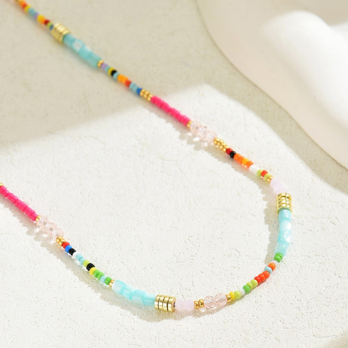 Wholesale  Color Crystal Beads Long Necklace