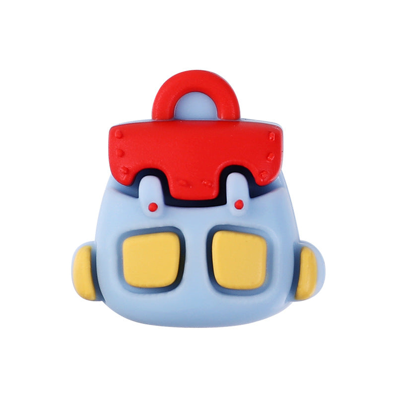 Wholesale 20pcs Apple Book Silicone 3D Focal Beads DIY Bead Accessories ACC-BDS-RongFa051