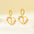 Wholesale  Stainless Steel Heart Letter Earrings