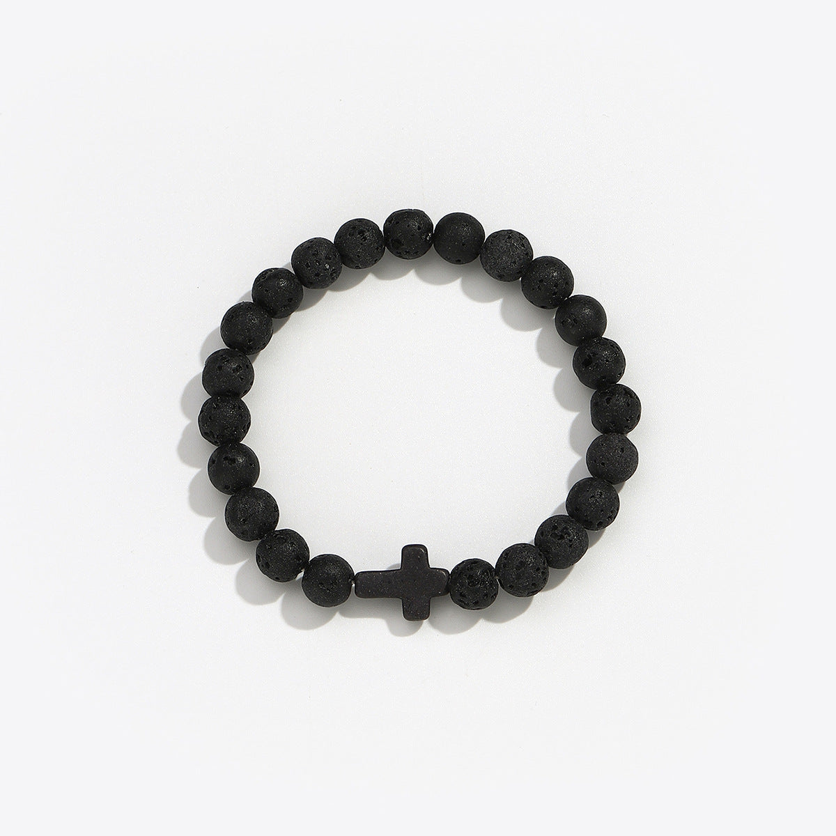 Wholesale Turquoise Black Gallstone Volcanic Stone Bracelet