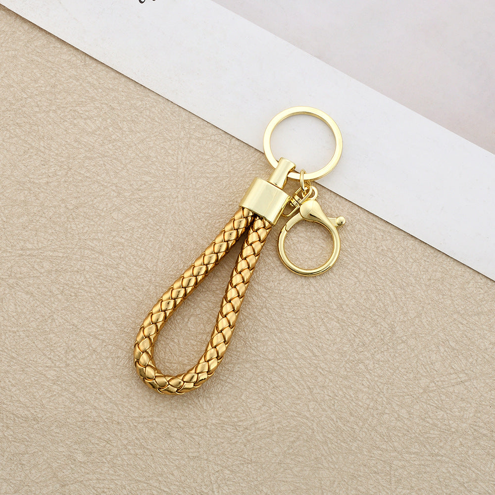 Wholesale Leather Round Dragon Woven Keychain Car Key Accessory Birthday Gift for Colleagues