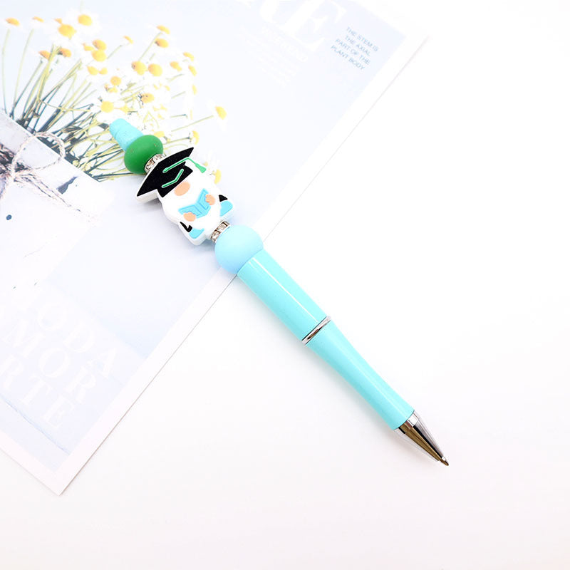 Wholesale  beaded pen cute cartoon silicone beaded pen
