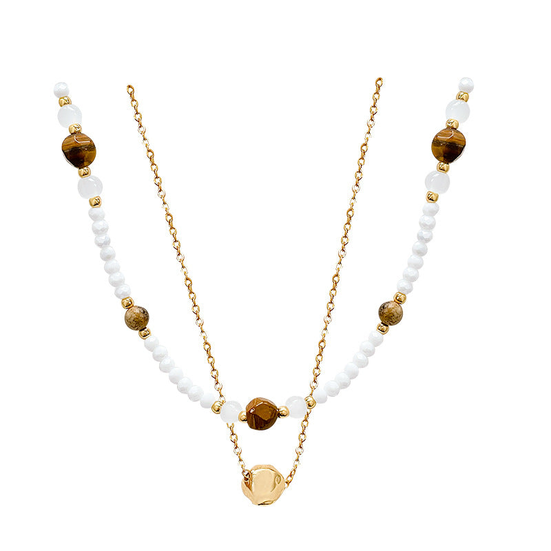 Wholesale  Titanium Steel Retro Necklace  Light Luxury Collarbone Chain Accessories