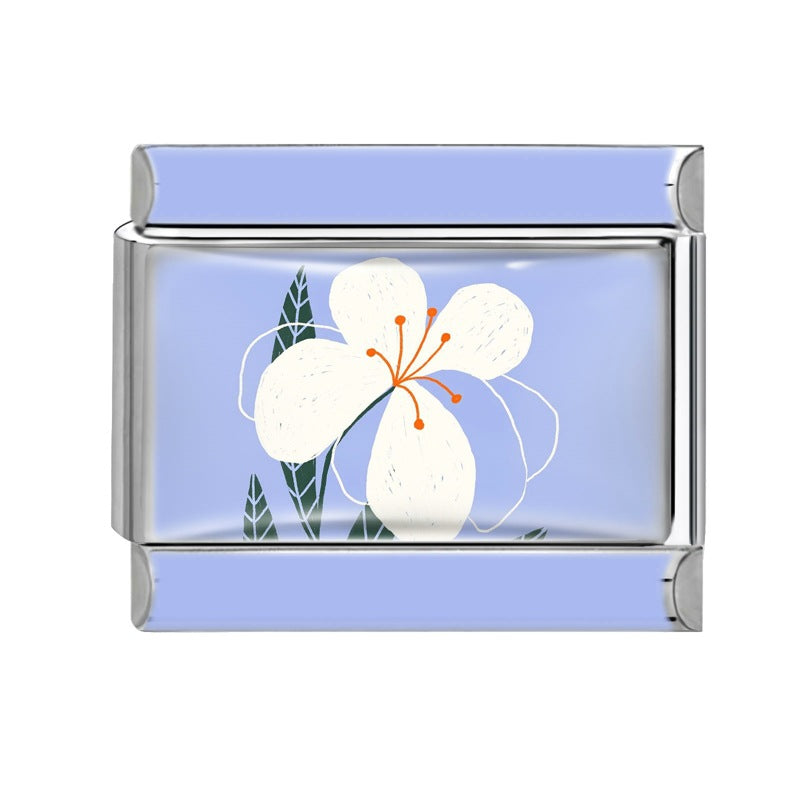 Wholesale 9mm Italian Charm Starter Bracelets DIY Flower Series Stainless Steel Composable Bracelet