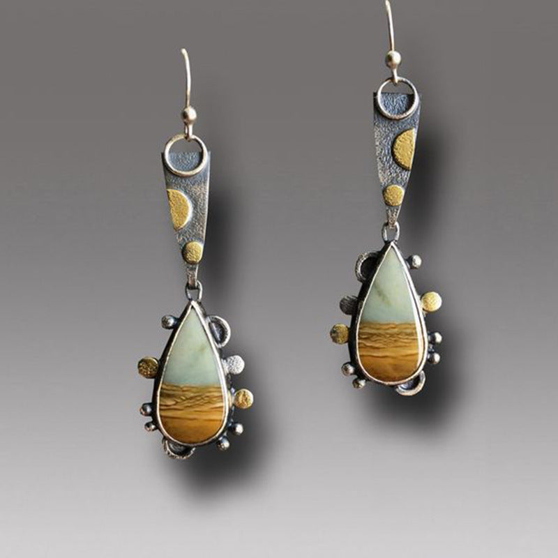 Wholesale Flower Purple Diamond Earrings