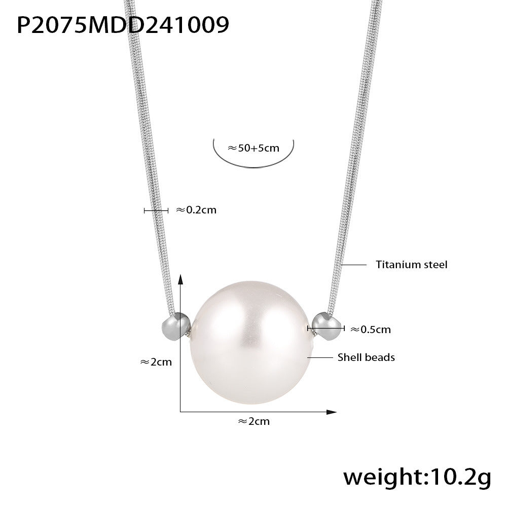 Wholesale 9mm Titanium Steel Round Snake Clavicle Chain  Necklace