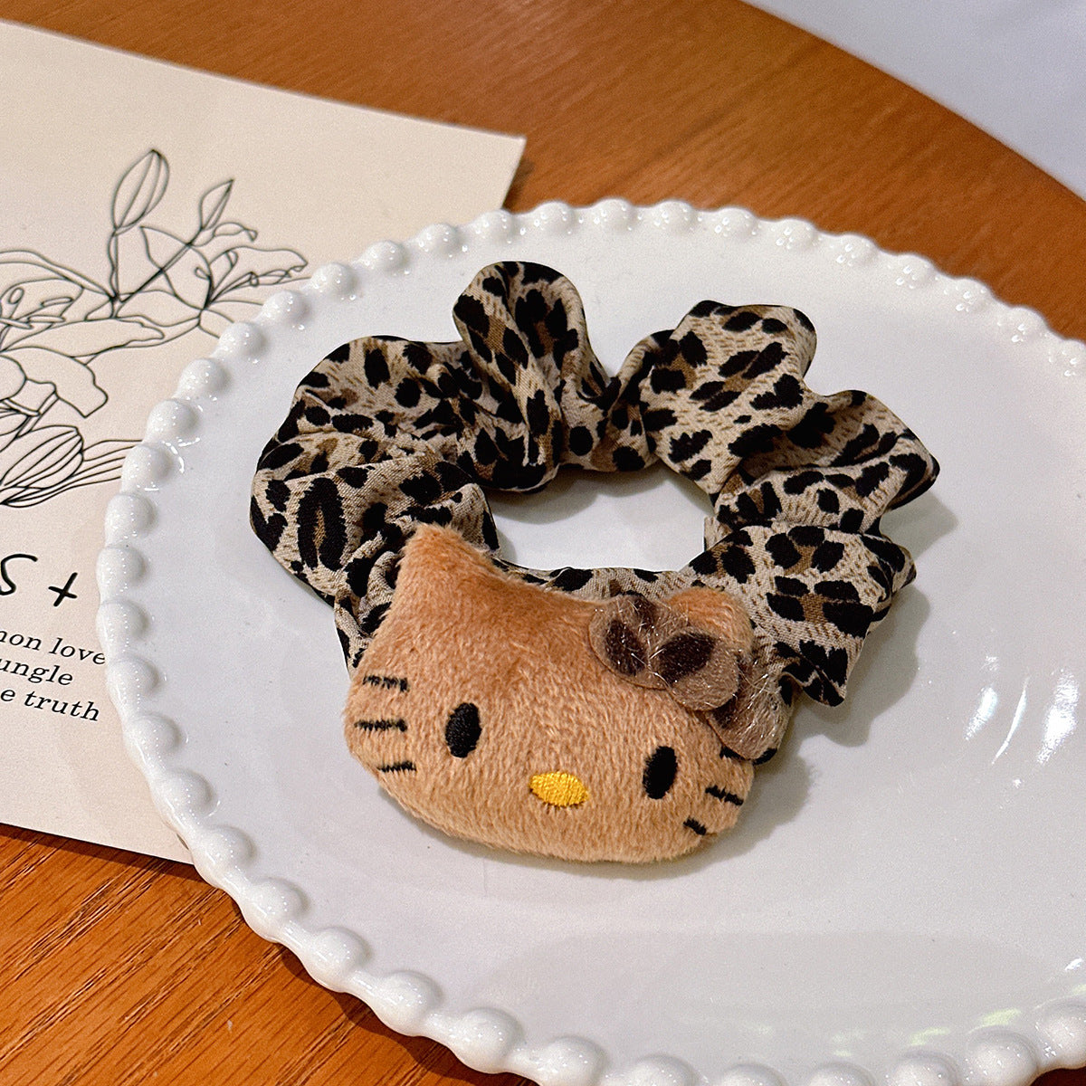 Wholesale Leopard Print Cat Hair Scrunchies ACCVIP-HS-Huidi017
