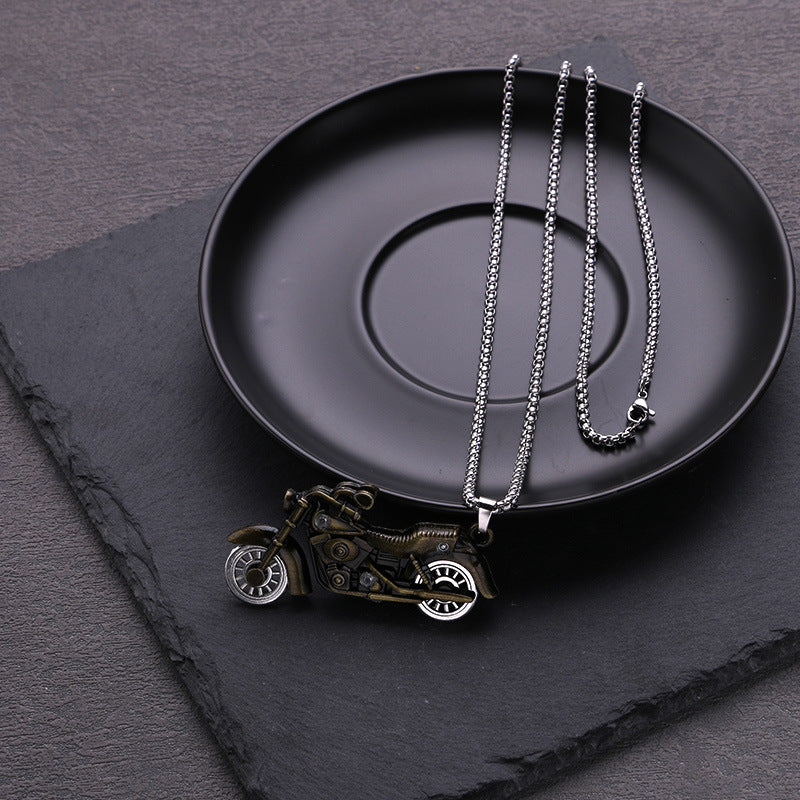 Wholesale Stainless Steel Punk Style Motorcycle Necklaces