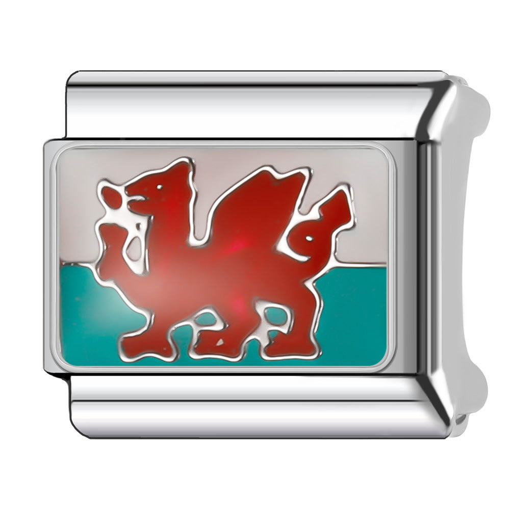 Wholesale Italian Charm Bracelet 9mm DIY Splicing Animal Style Stainless Steel Composable Bracelet