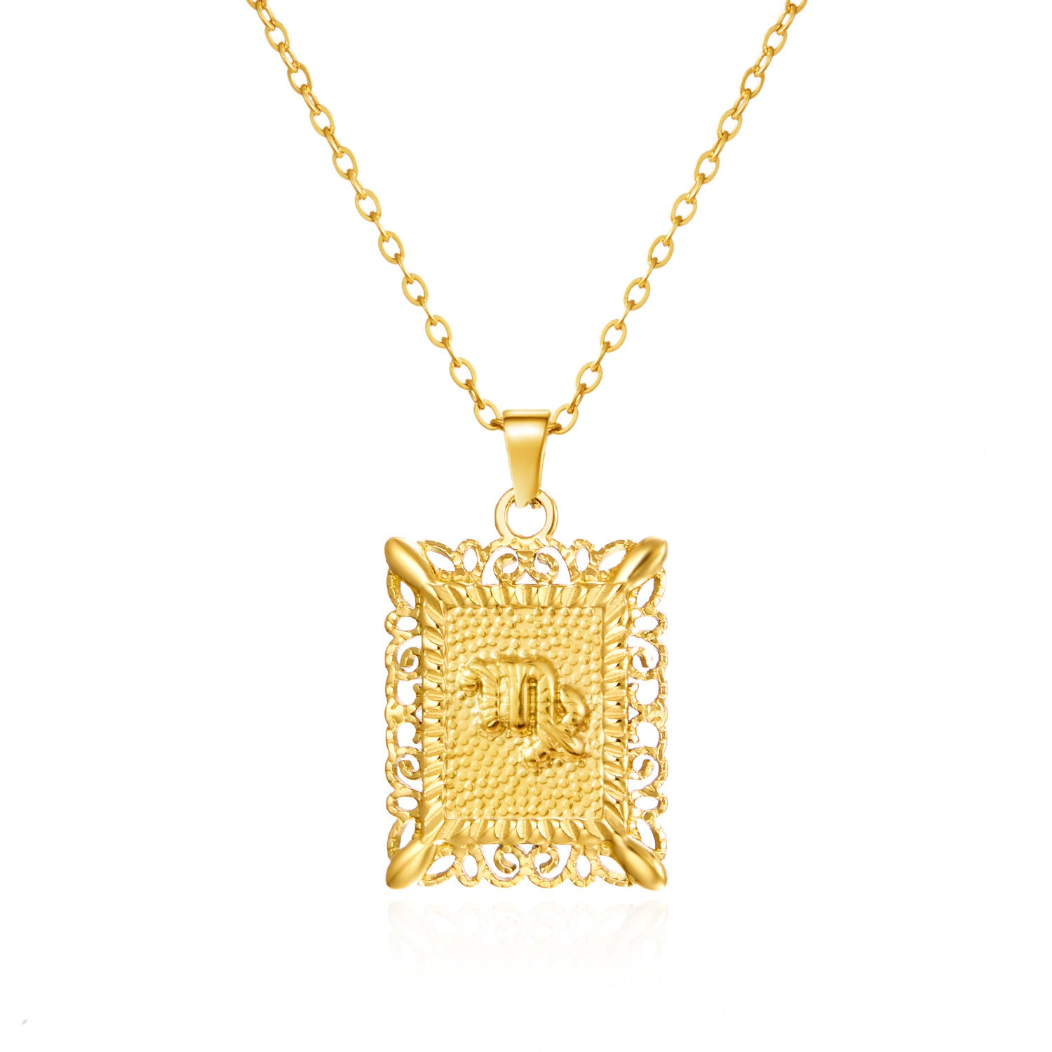 Wholesale Stainless steel twelve constellations necklace