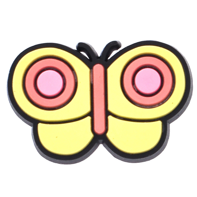 Wholesale  100pcs Random Rainbow Flowers Shoes Accessories Shoes Charms