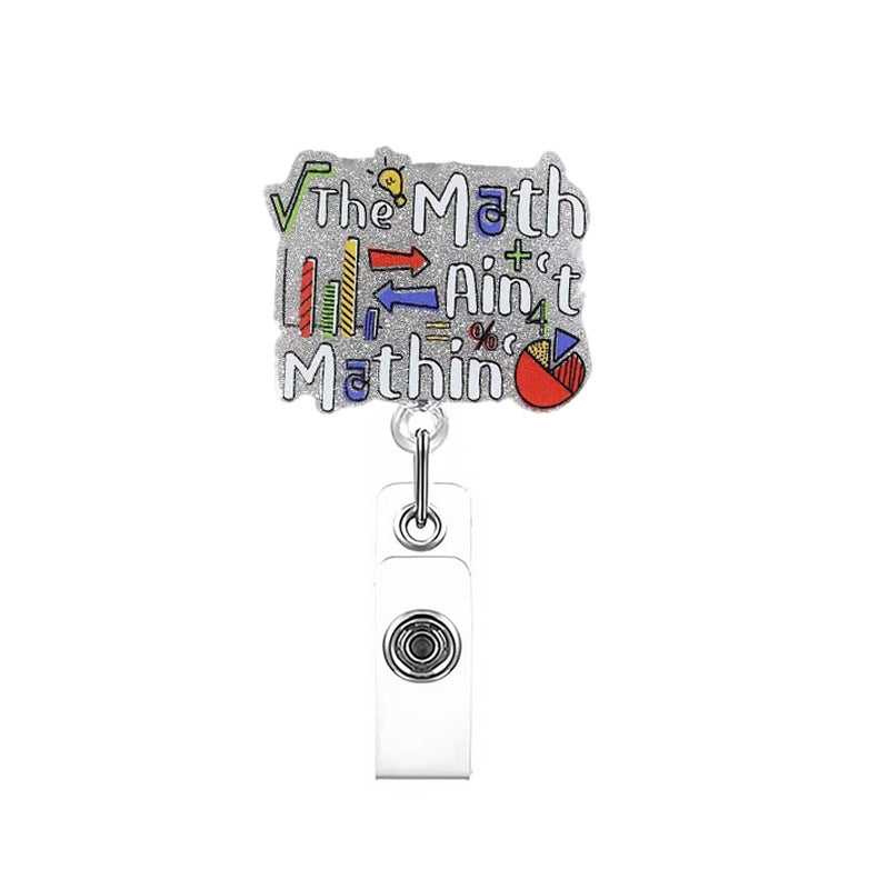 Wholesale acrylic rotating badge scroll clip Badge Reels