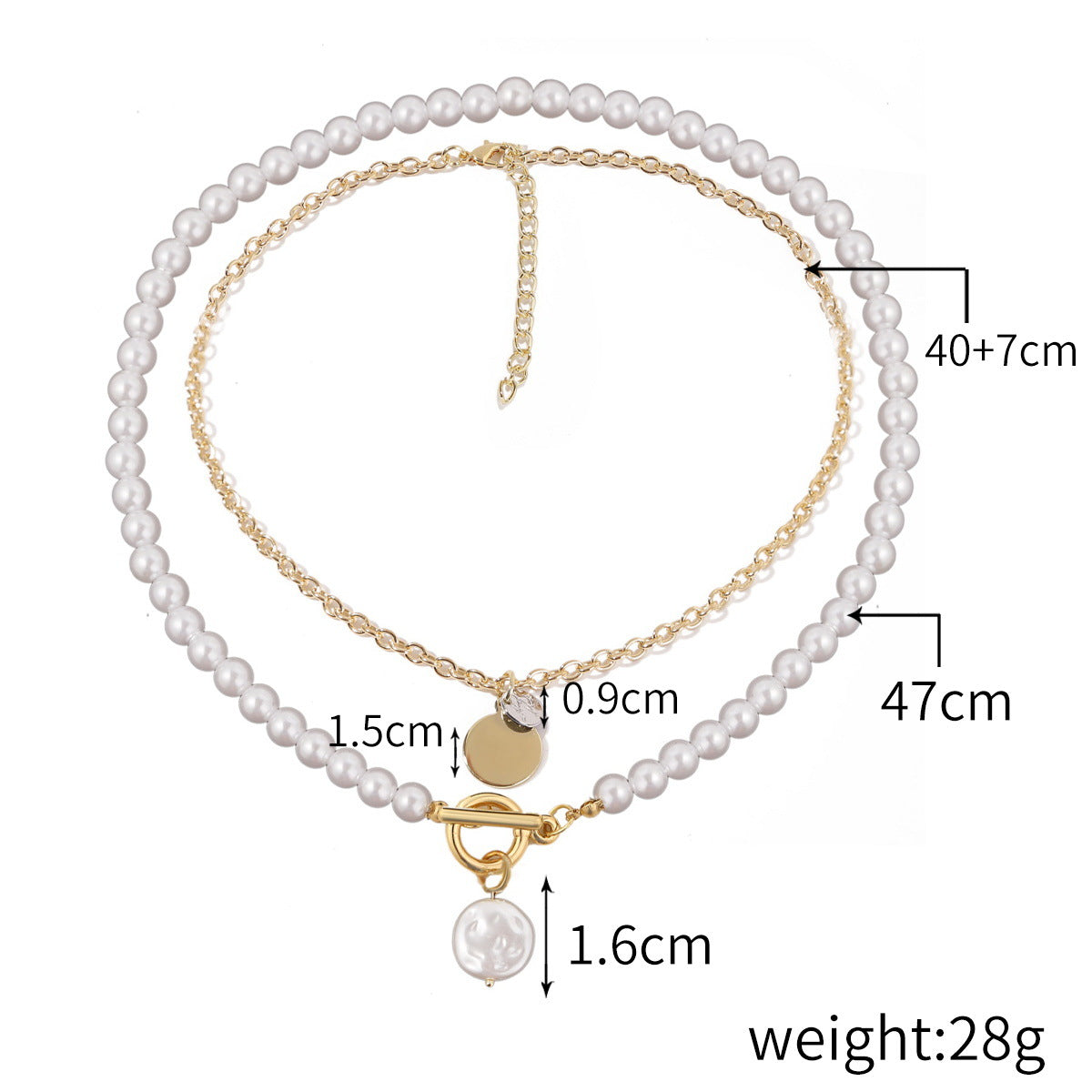 Wholesale Special Shaped Vintage Baroque Pearl Stacking Necklace