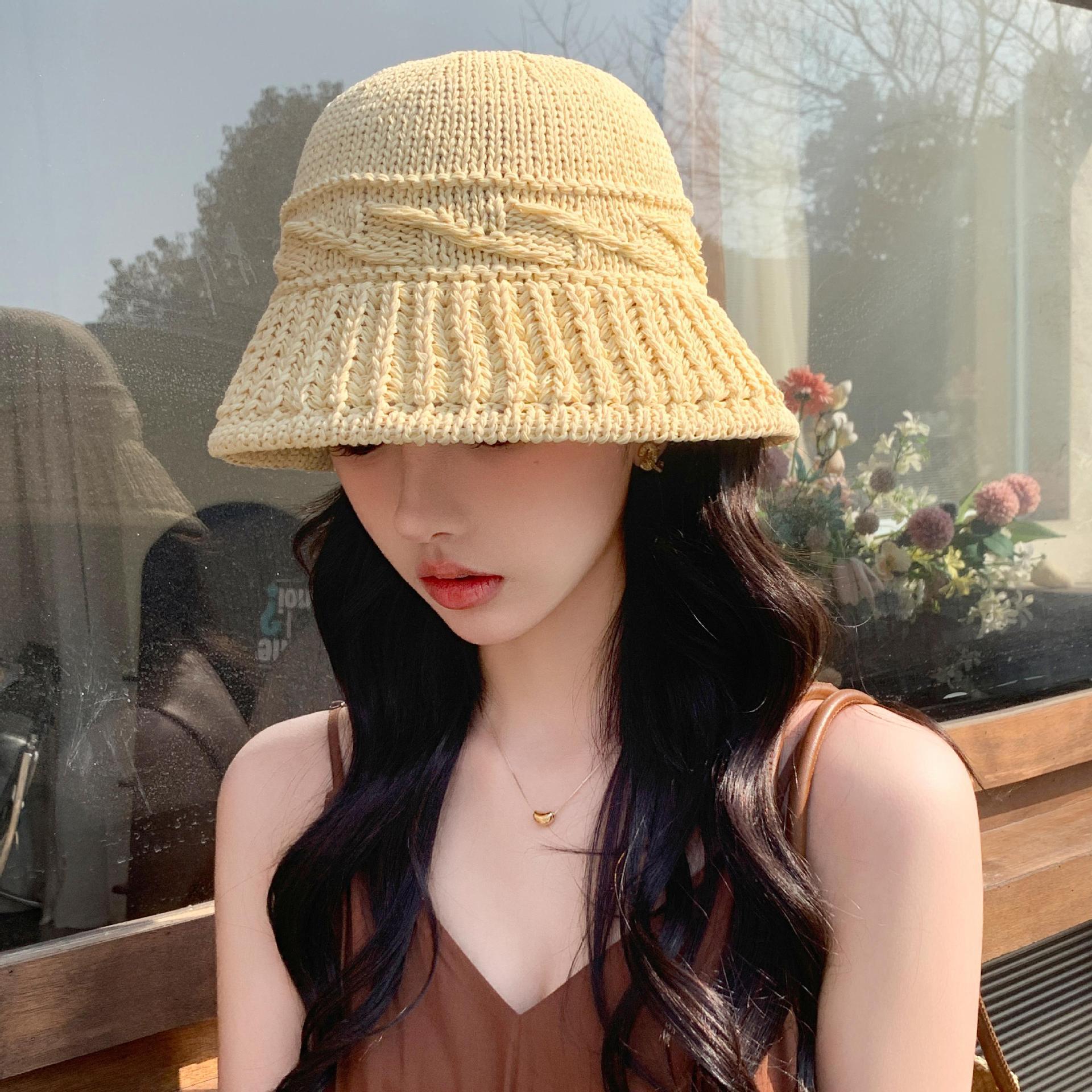 Wholesale Hollow Fisherman Hat  Foldable Breathable Bucket Hat