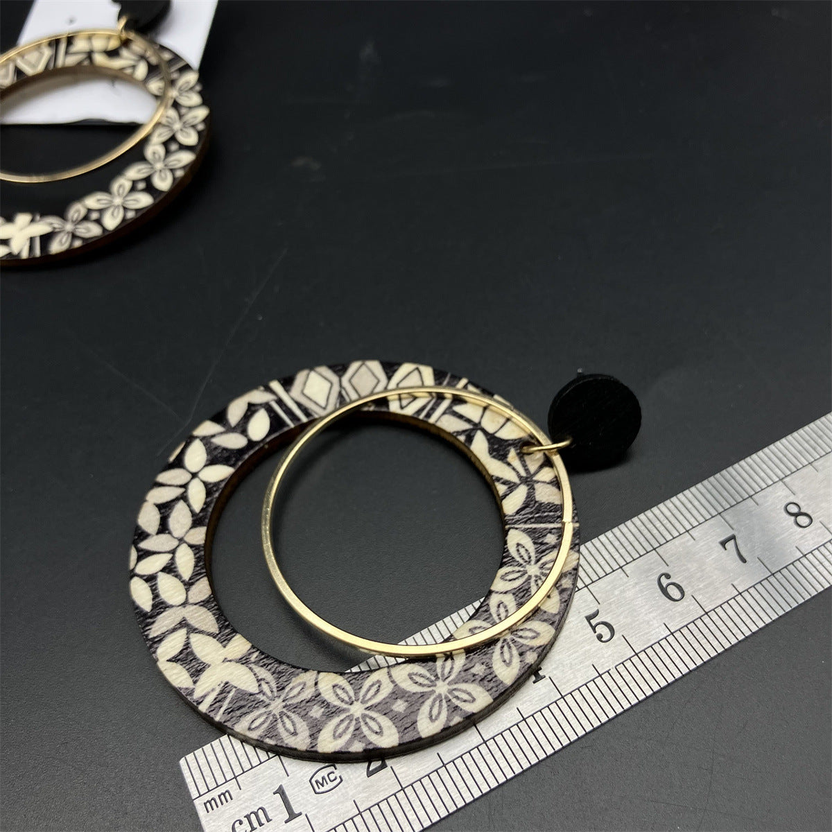 Wholesale Bohemian Vintage Wooden Round Earrings ACC-ES-FX025