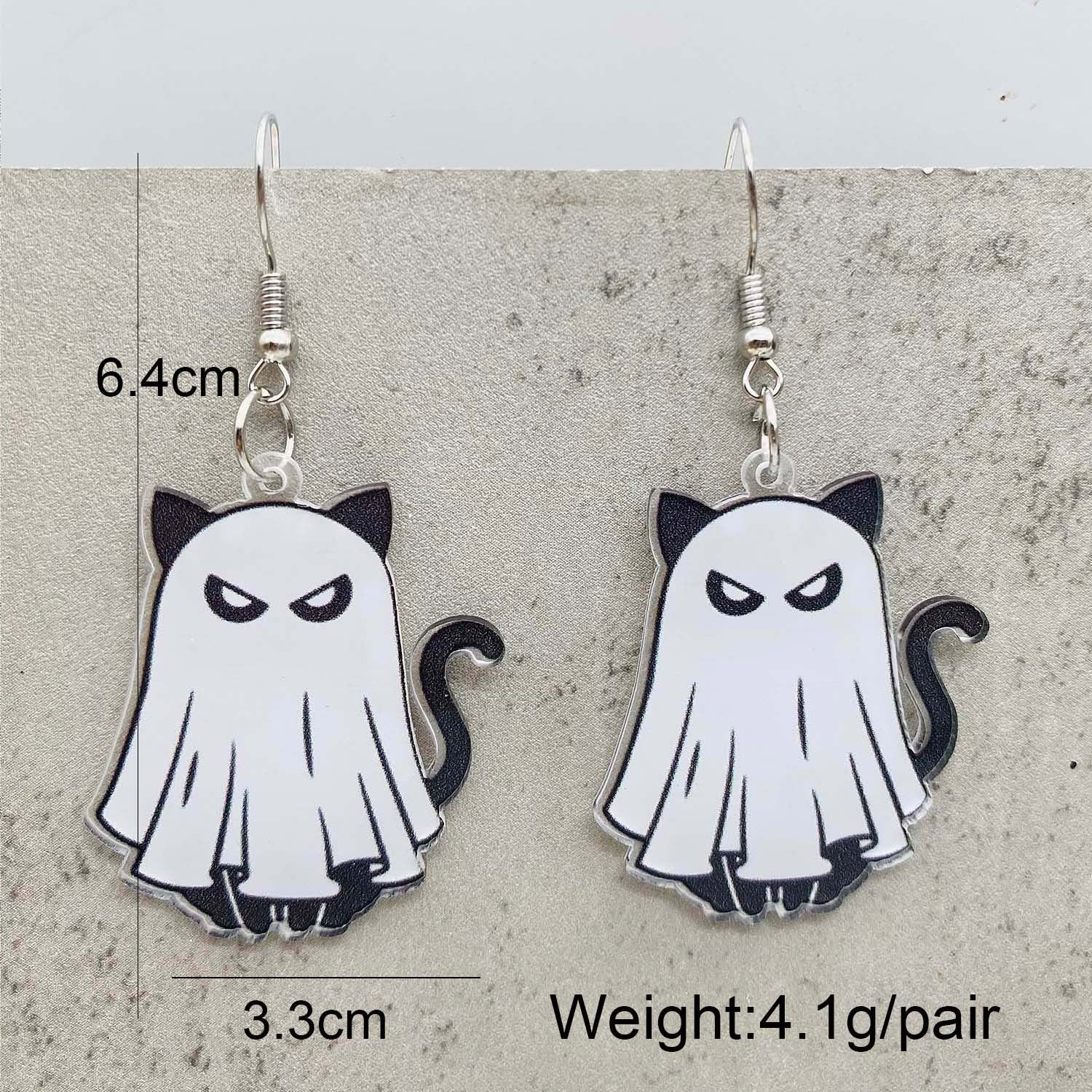 Wholesale  Cartoon Cat Horror Pumpkin Ghost Acrylic Earrings