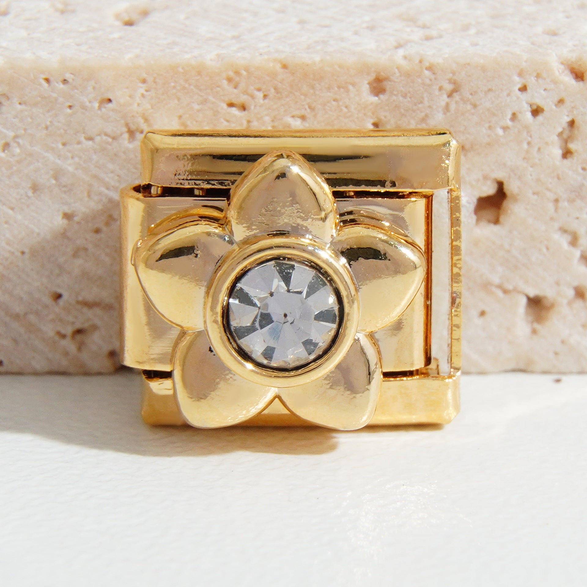 Wholesale  9mm Italian Charm Starter Bracelets DIY square Single Section Creative Stainless Steel Composable Bracelet