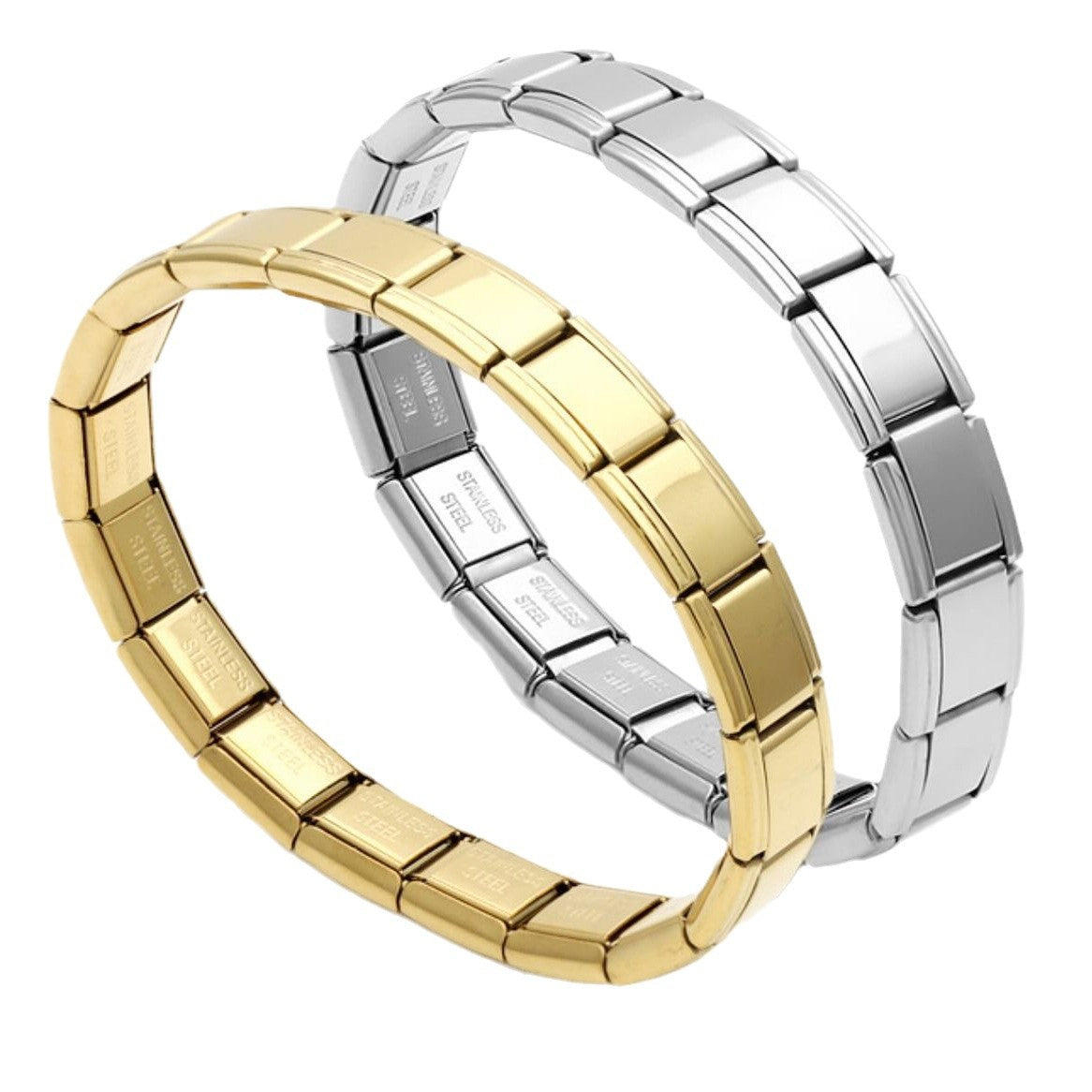 Wholesale Italian Beaded Bracelet 9mm DIY Splicing Removable Stainless Steel Combinable Bracelet