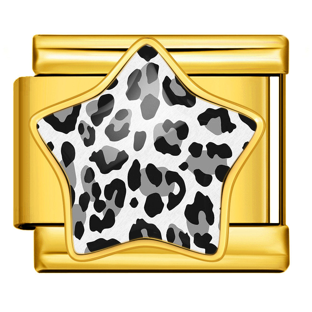 Wholesale Leopard Print Star Stainless Steel Modular Bracelet Fashion Accessory for Resale