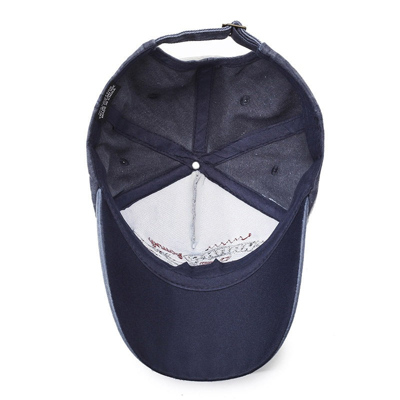Wholesale Embroidered Shark Baseball Cap Distressed Hip Hop Style Adjustable Sun Hat Trendy Streetwear Accessory For Men And Women Boutique Resale