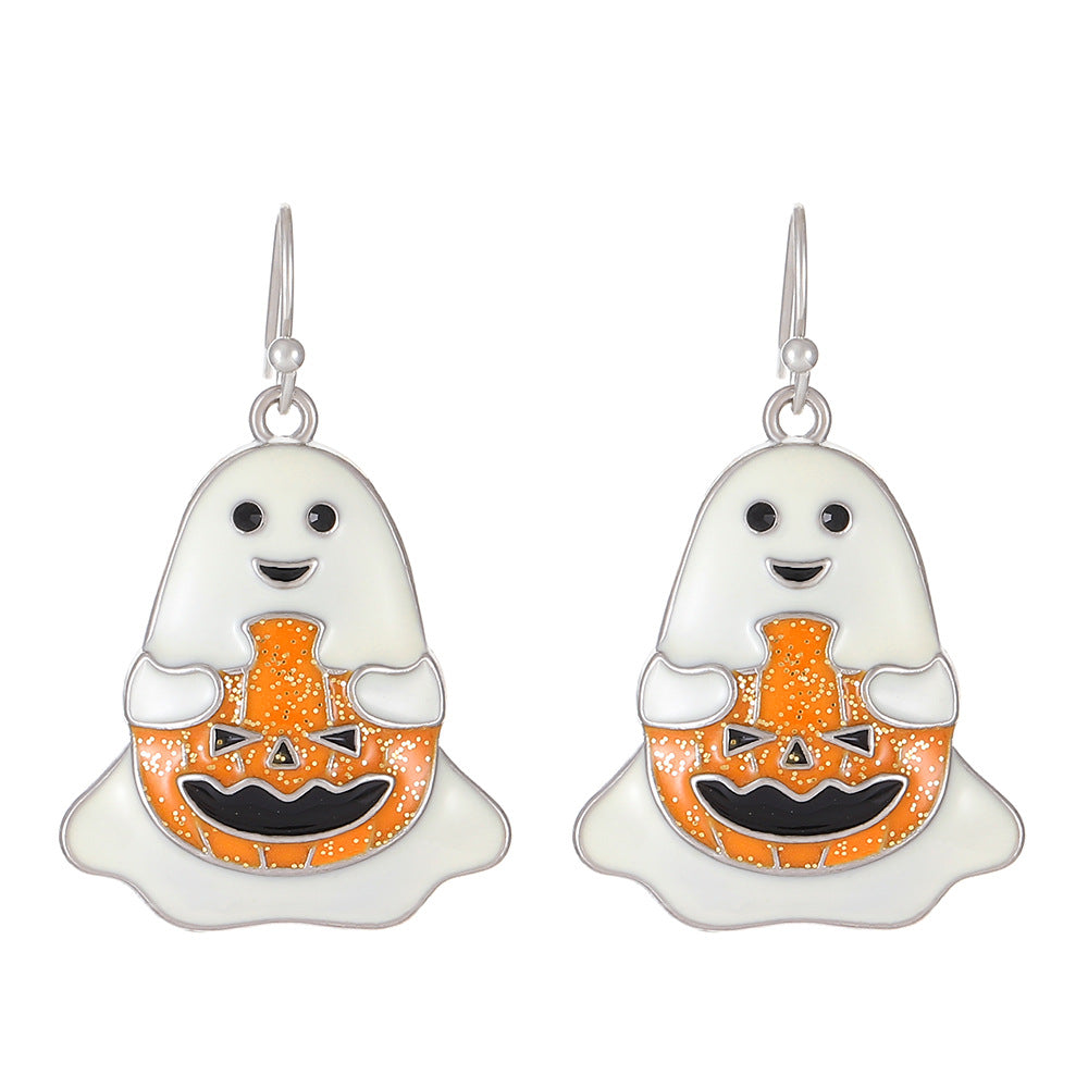Wholesale  funny little devil bat  pumpkin earrings
