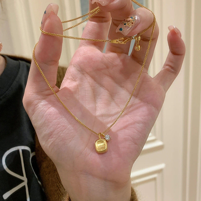 Wholesale Tourmaline  Necklace  Light Luxury Clavicle Chain