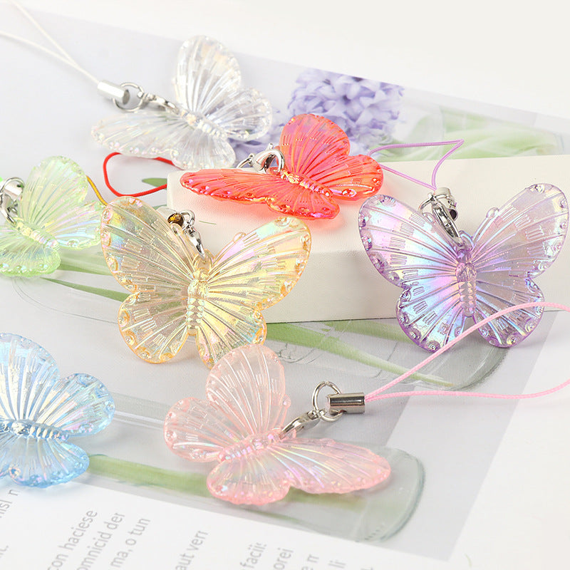 Wholesale Electroplated Butterfly Pendant Keychain
