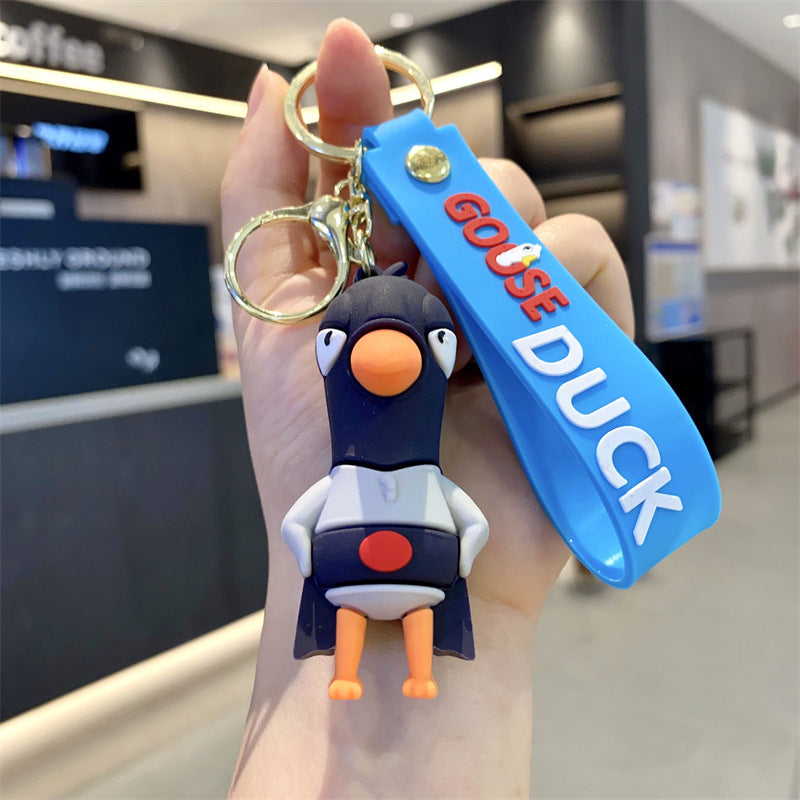 Wholesale Cartoon cute 3D duck keychain