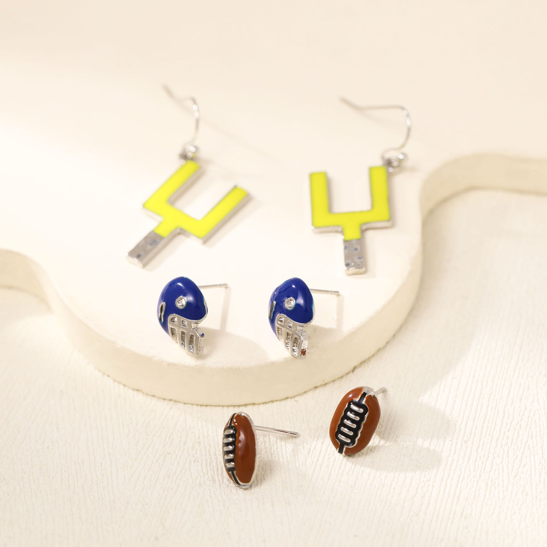 Wholesale 3pcs/set Personalized Color Drop Oil Alloy Earring Set