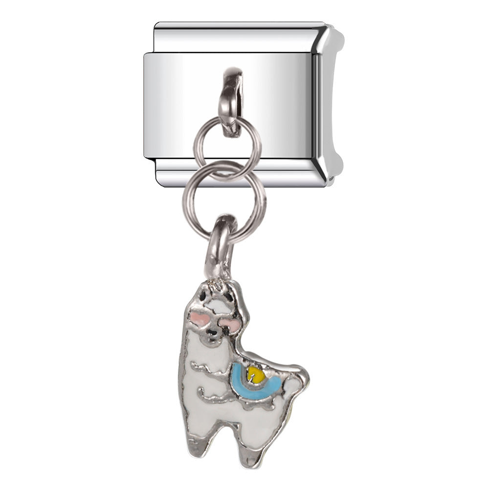 Wholesale Italian Charm Bracelet 9mm DIY Splicing Cute Animal Stainless Steel Composable Bracelet