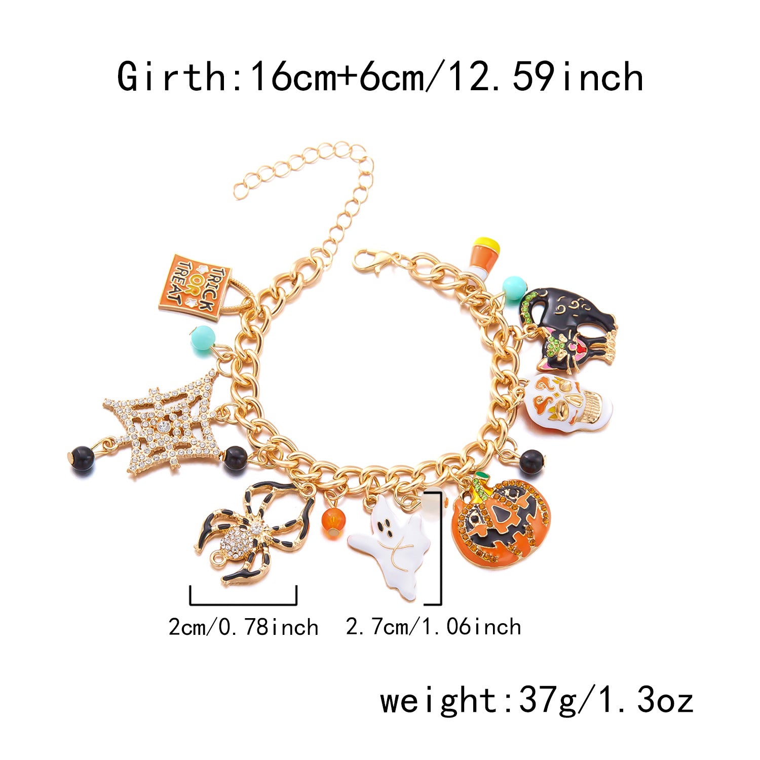 Wholesale  Oil Drop Cartoon Pumpkin Skull Ghost  Chain Necklace Jewelry Set Fashion Accessory for Resale