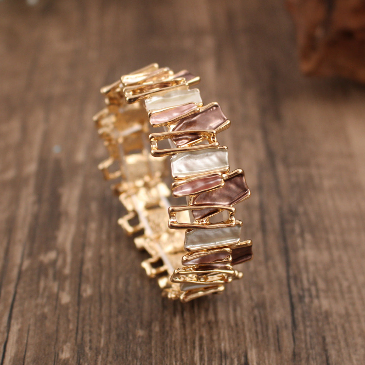Wholesale Irregular Color Oil Drip Alloy Bracelet ACC-BT-Taol004