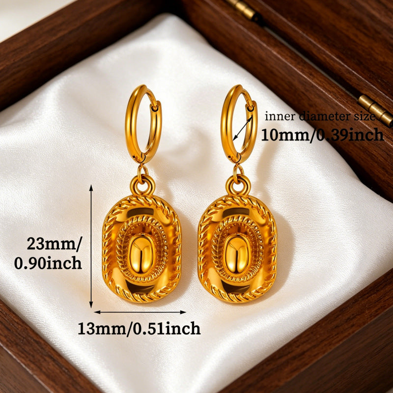 Wholesale Stainless Steel Love Angel Earrings Trendy Fashion Accessory Jewelry