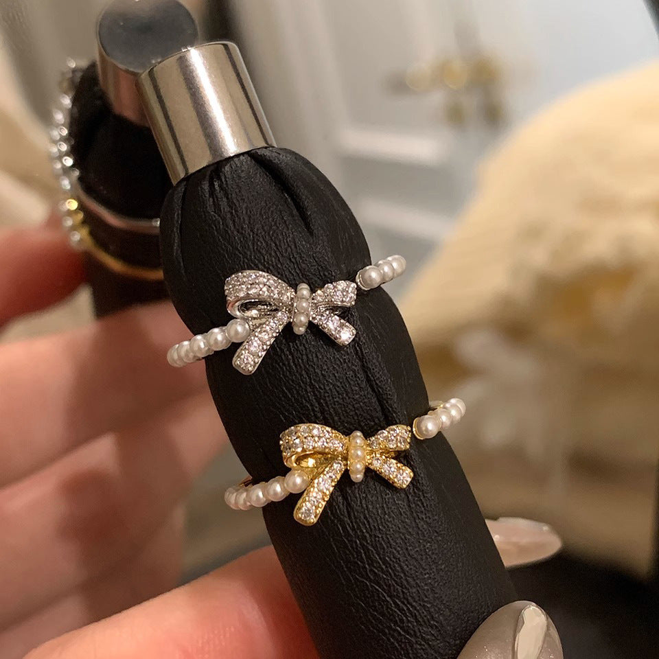 Wholesale Bow Love Dropping Glaze Ring