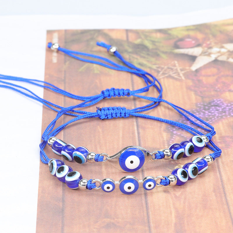 Wholesale  Devil' s Eye bracelet blue eyes fish eye beaded amulet bracelet