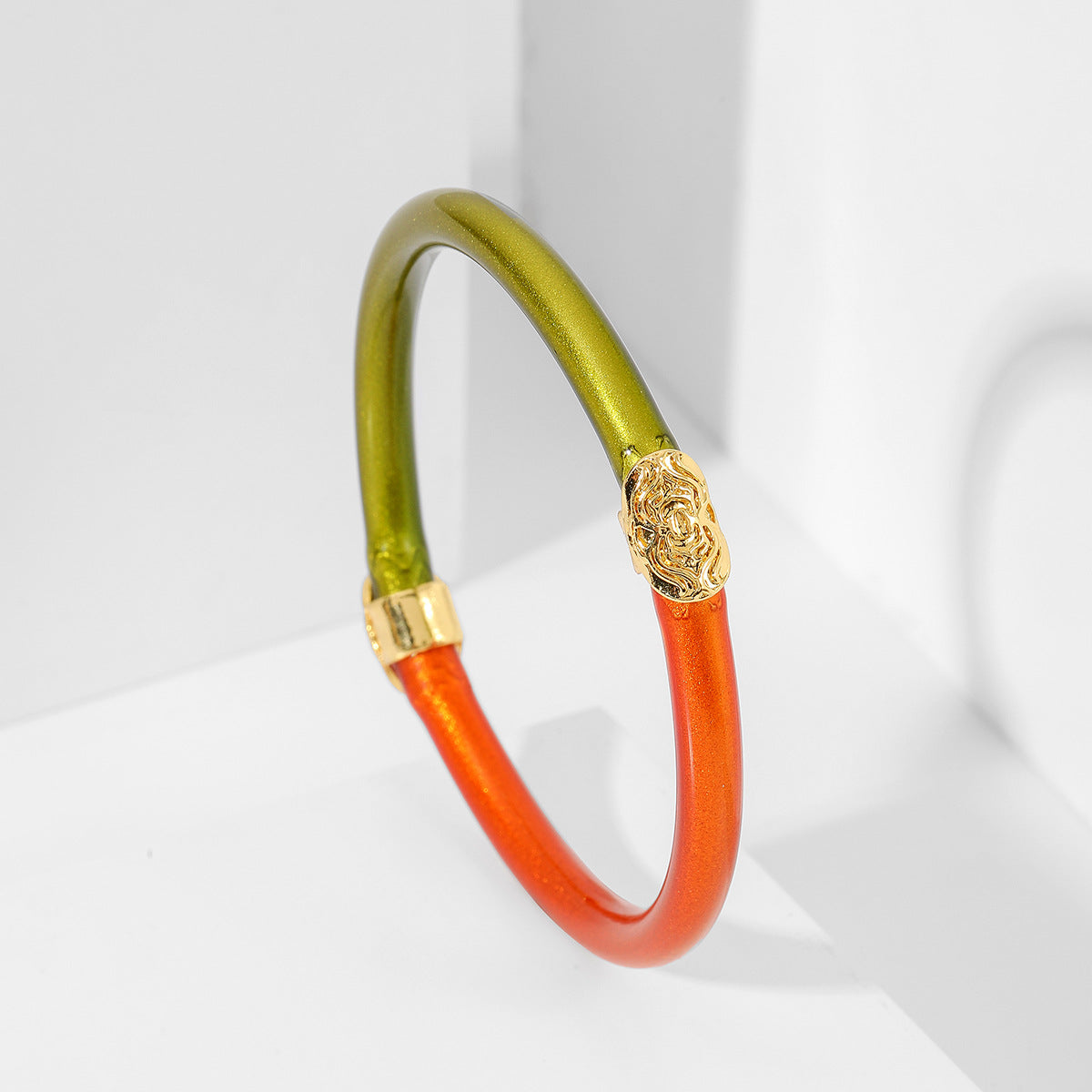 Wholesale Rainbow Color Matching Gold Powder Silicone Alloy Buckle Bracelet