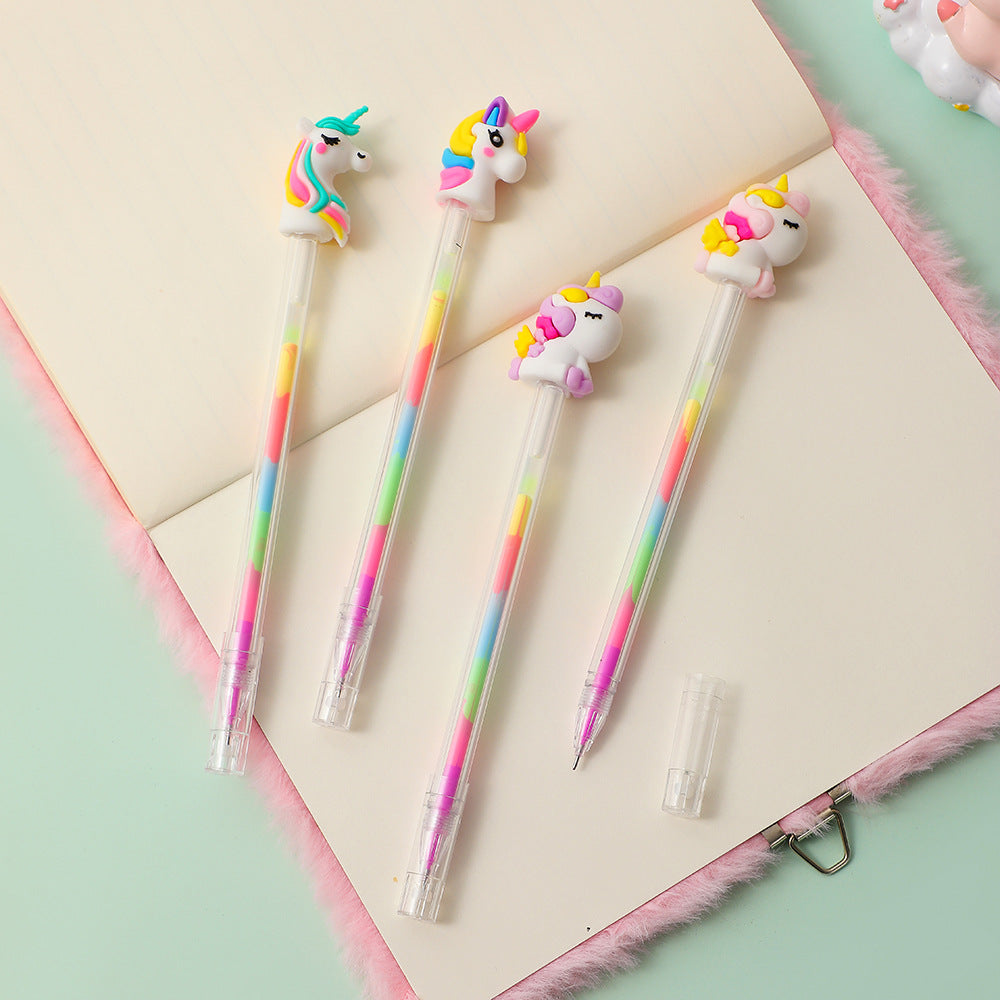 Wholesale  cartoon unicorn transparent pen