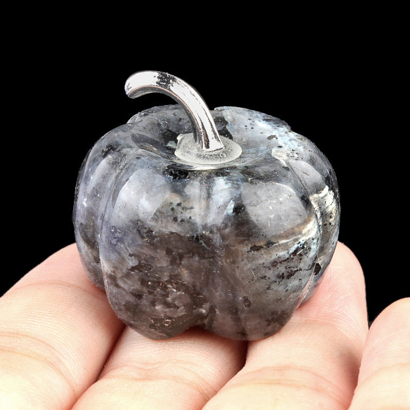 Wholesale 30mm Pumpkin Natural Crystal Stone Halloween Pendant ACC-PT-KeSuo005