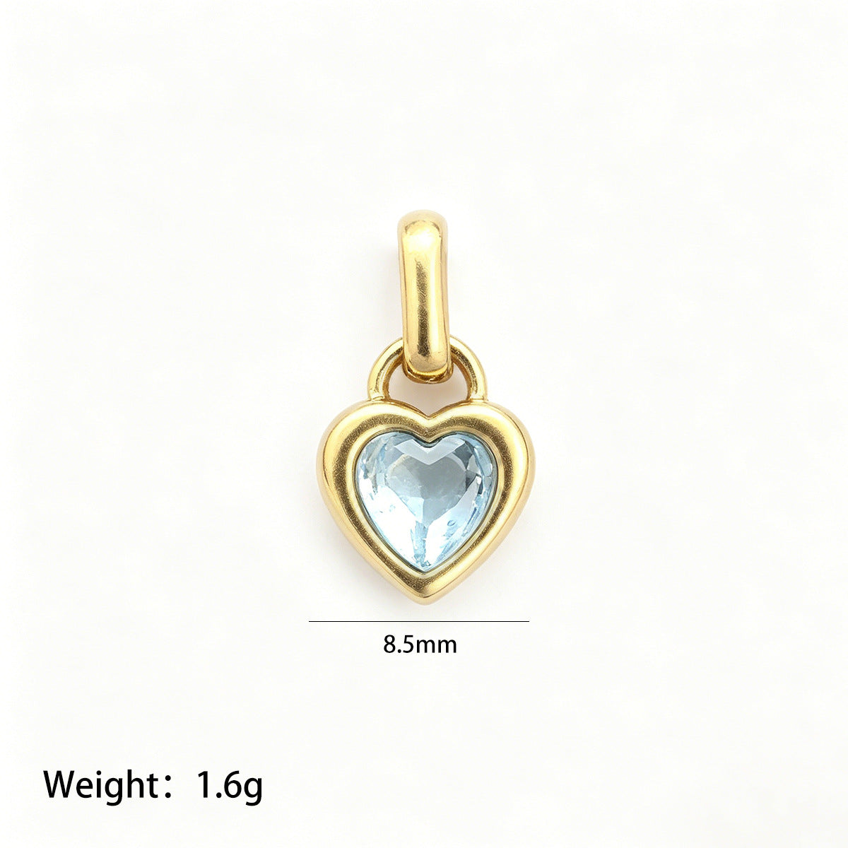 Wholesale Stainless Steel Heart Birthstone Pendant With Zircon Stylish Women S Jewelry Accessory For Gift And Boutique Resale