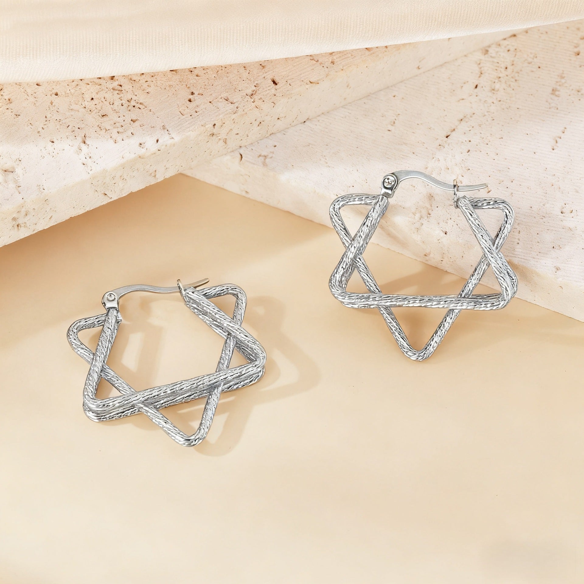 Wholesale Geometric Patchwork  Titanium Steel  Earrings