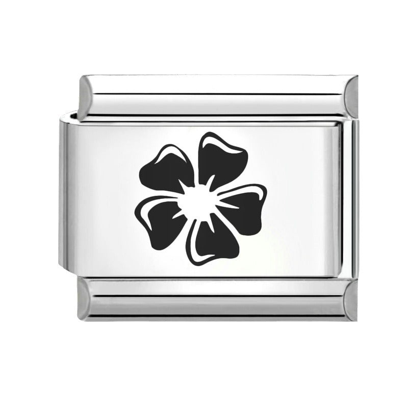 Wholesale  Italian Charm Bracelet 9mm DIY Splicing Removable Black and White Series Stainless Steel Composable Bracelet