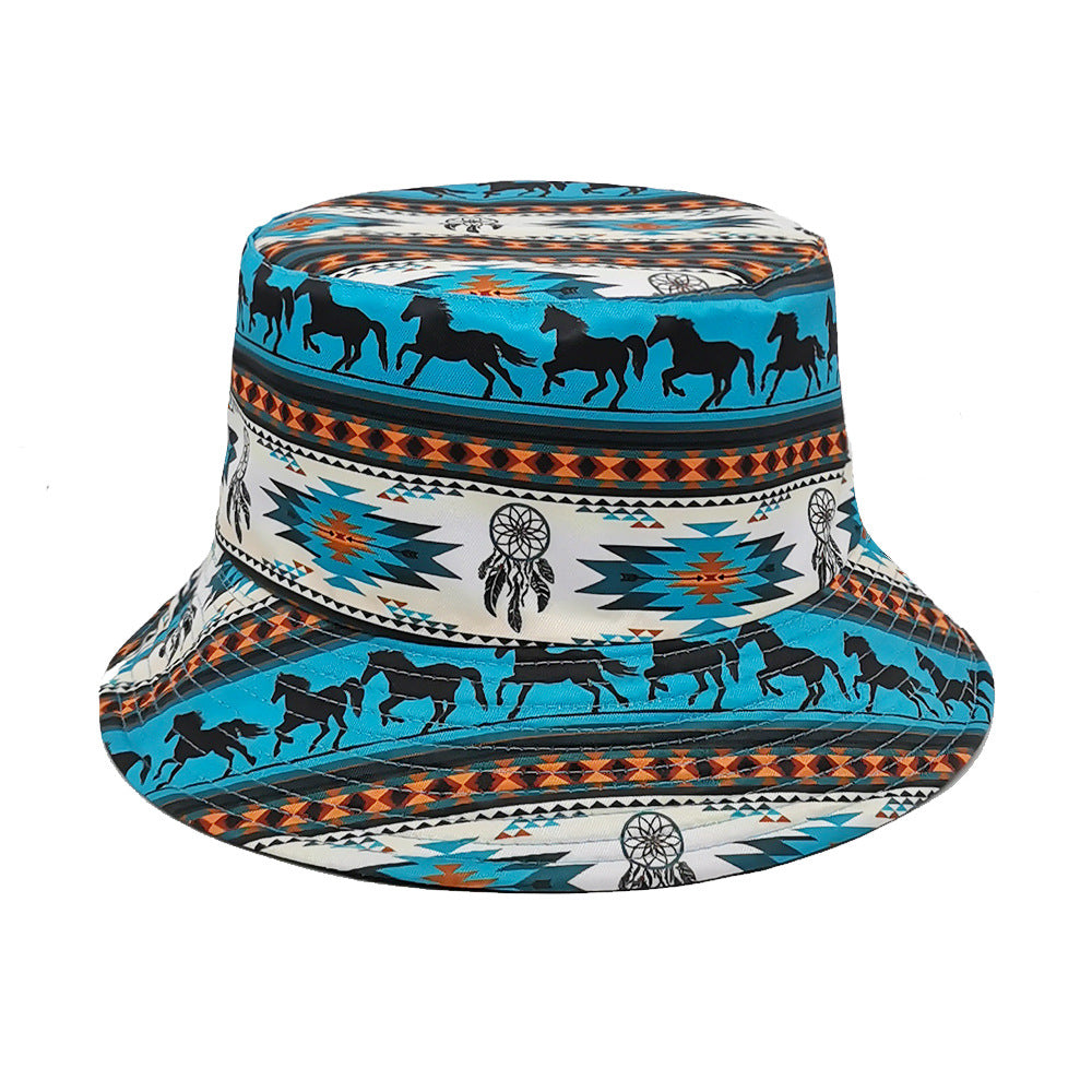 Wholesale Western Style Aztec Pattern Bucket Hat ACC-HT-ShunM005