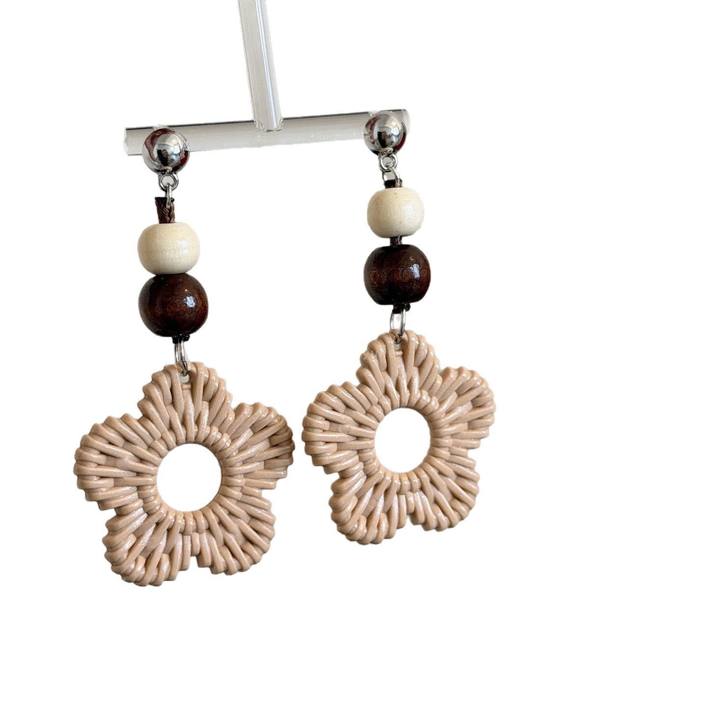 Wholesale Stylish Bohemian Flower Beaded Earrings For Women Resin Statement Jewelry Seaside Vacation Party Accessory Gift Resale