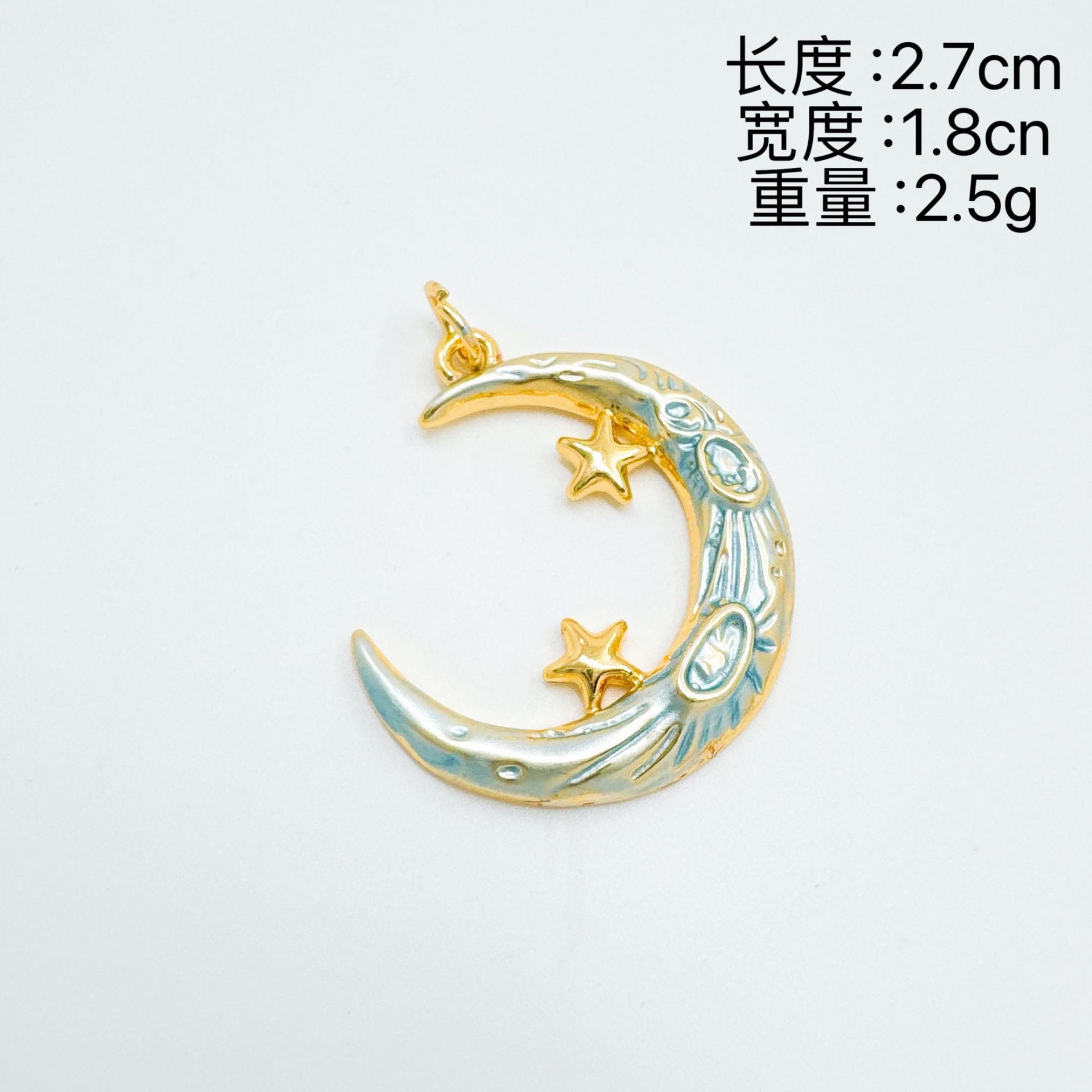 Wholesale Gold Plated Copper Crescent Moon Pendant Necklace Fashion Accessory Gift