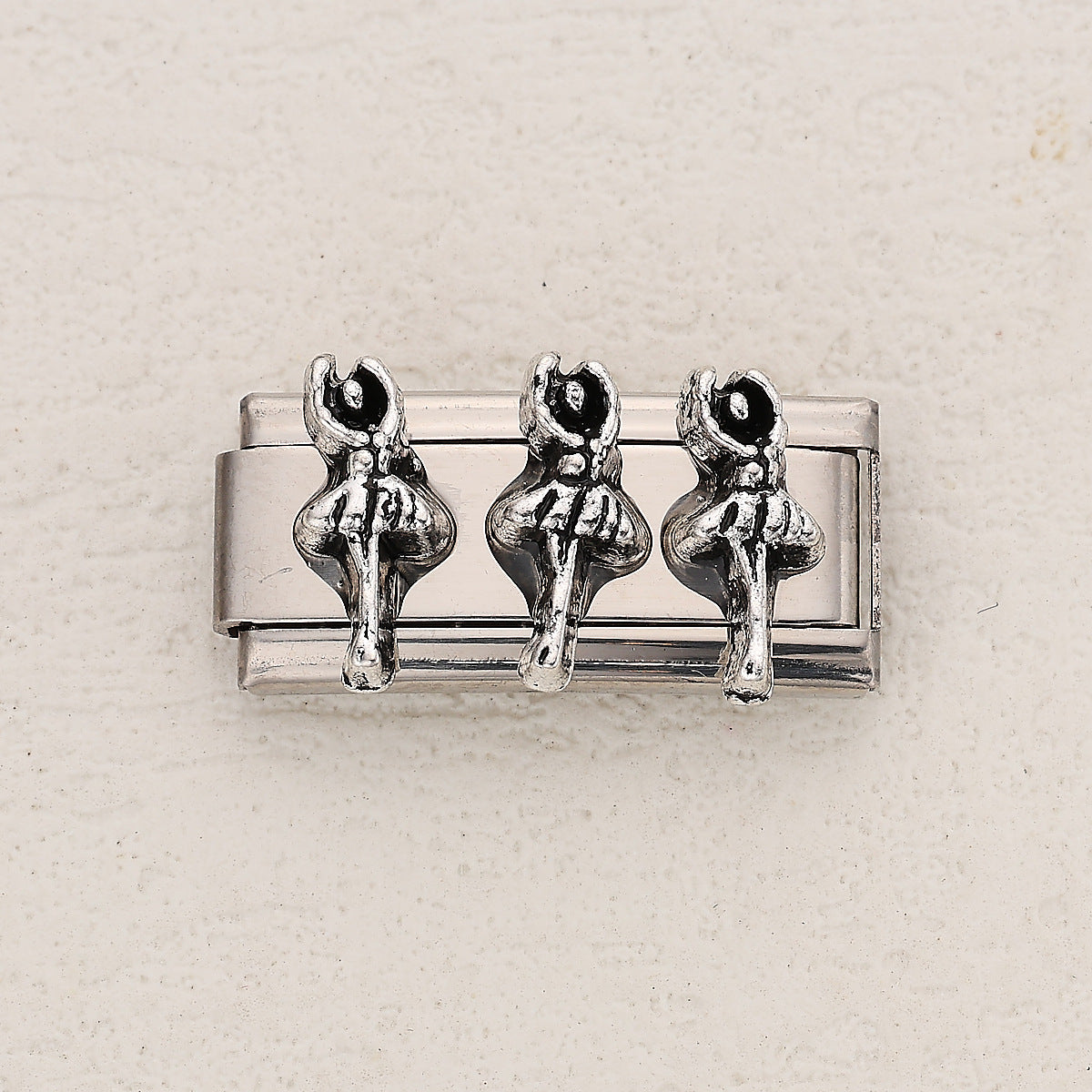 Wholesale 10pcs Italian Charm Bracelet 9mm DIY Splicing Love Bear Stainless Steel Composable Bracelet