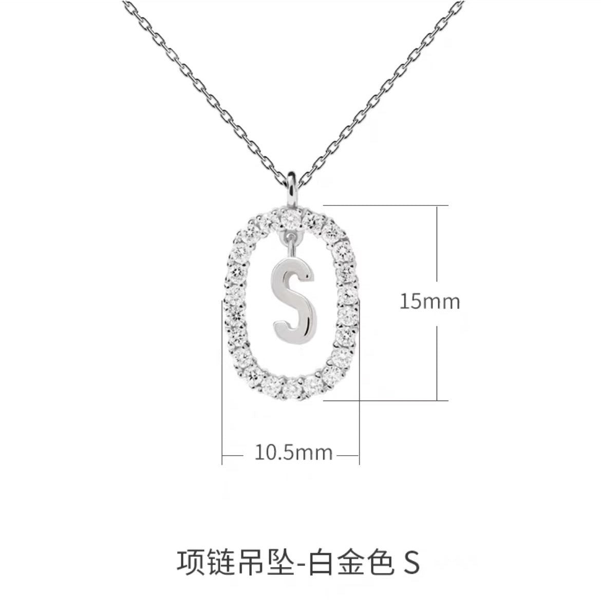 Wholesale Color Diamond Letter Necklace Inlaid with Color Zircon Clavicle Chain Choker Necklace ACC-NE-BYL002