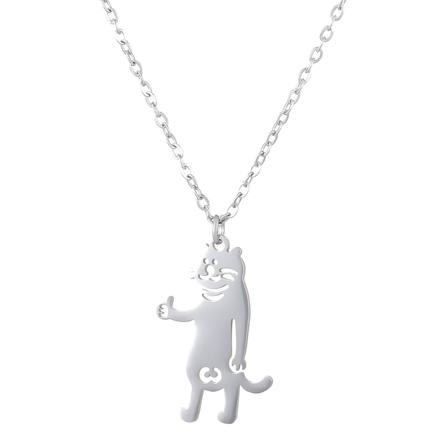 Wholesale Stainless Steel Funny Like Cartoon Animal Necklace