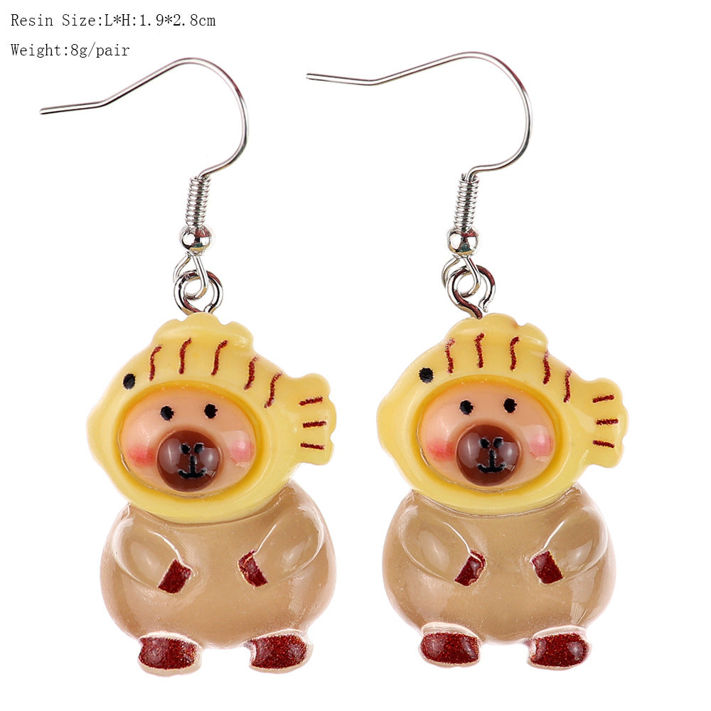 Wholesale  Cute Cartoon Luminous  Earrings