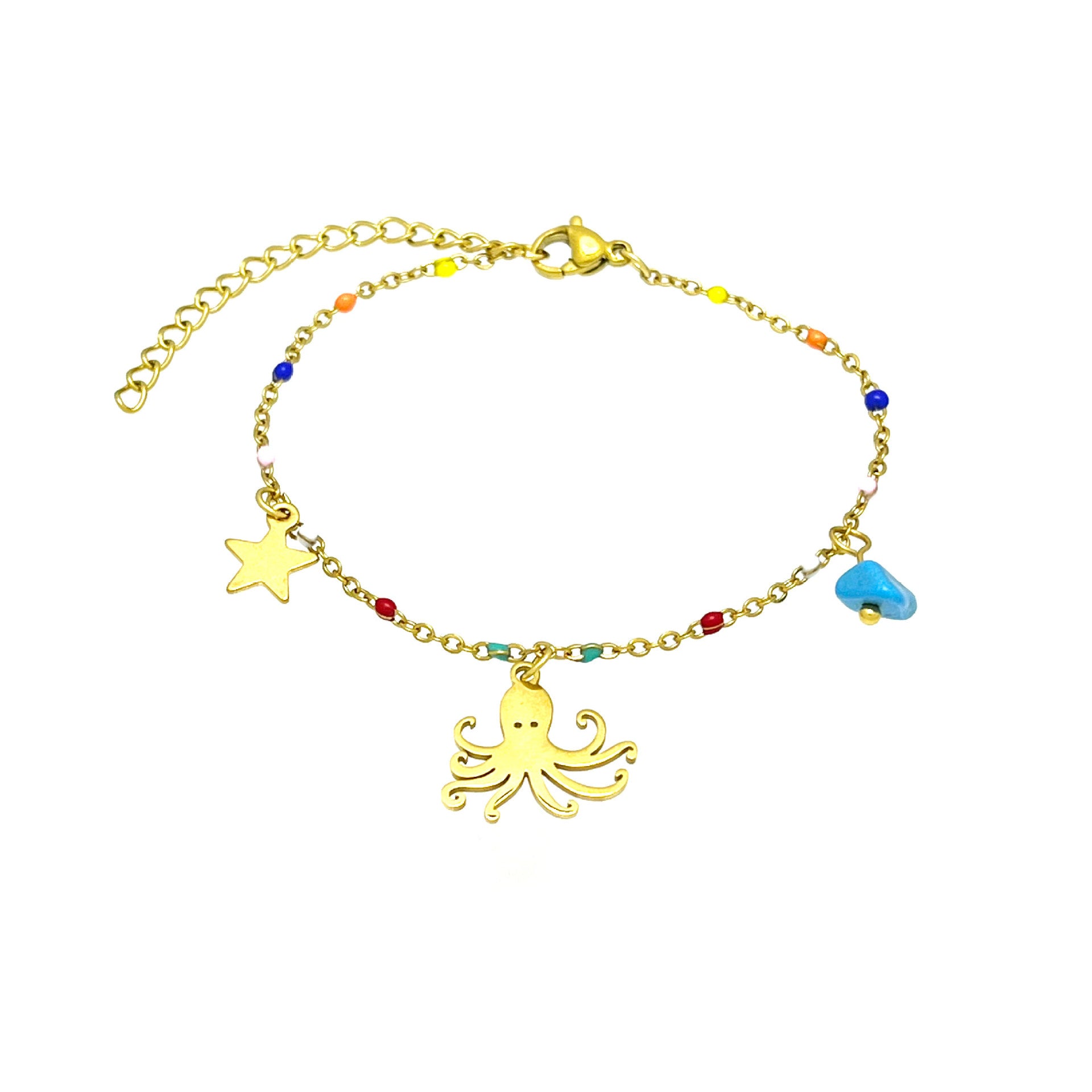 Wholesale Ocean Series Seahorse and Starfish Pendant Bracelet