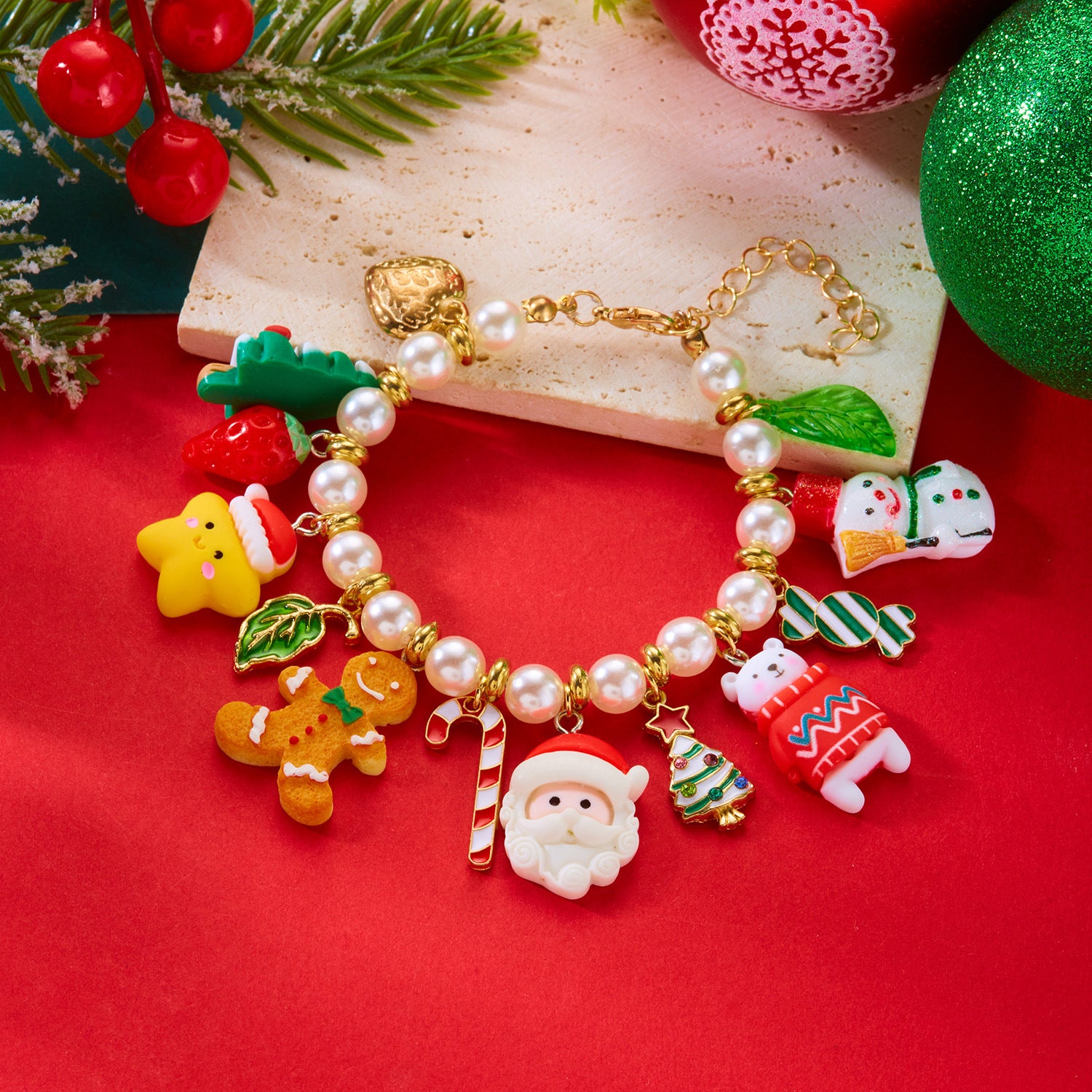 Wholesale  Gingerbread Man Snowman Bracelet